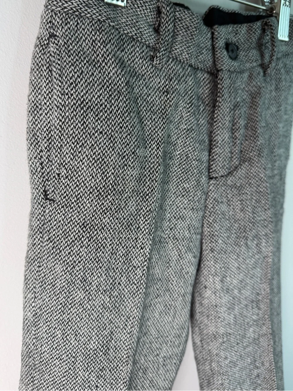 Janie and Jack Boys Tweed Trousers Gray Herringbone Dress Pants Sz 3T